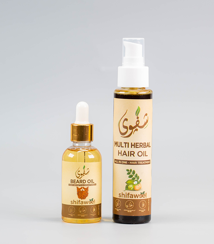 Beard Oil 50ml & Multi Herbal Hair Oil 100ml