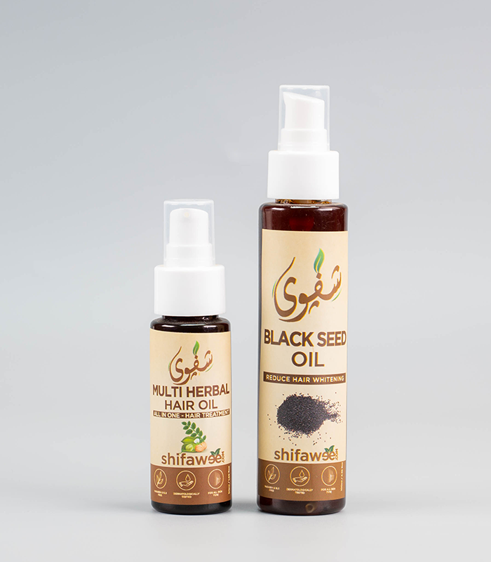 Multi Herbal Hair Oil 50ml & Black Seed Oil 100ml